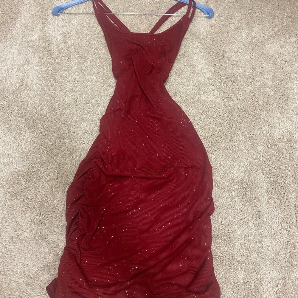 O-Ring Backless Rib-knit Women’s Dress